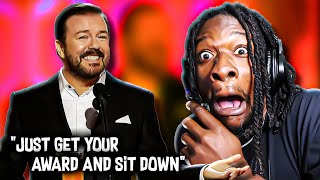 RICKY GERVAIS DESTROYS HOLLYWOOD quotGolden Globes Monologuequot COMEDY REACTION [upl. by Cypro]