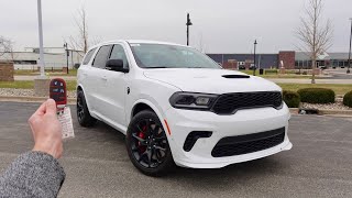 2023 Dodge Durango SRT Hellcat Black AWD Start Up Exhaust Walkaround Test Drive and Review [upl. by Narok]