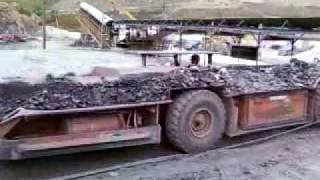 coal shuttle car doing its thing at an underground mine site in Martin County Kentucky [upl. by Kovacev103]