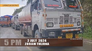 DD News Mizoram  Zoram Thlirna  2 July 2024  500 PM [upl. by Aikit751]