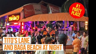 Titos Lane and Baga Beach at night Party in Goa India [upl. by Chaker252]