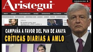 Críticas diarias en Aristegui Noticias contra Morena y propaganda a Anaya [upl. by Aihtnis865]