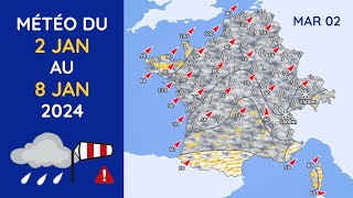 Météo du Mardi 2 au Lundi 8 Janvier 2024 [upl. by Nywles]