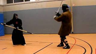 Naginata vs Katana Sparring [upl. by Vaden]