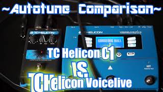 Autotune Comparison TC Helicon C1 vs TC Helicon Voicelive Play [upl. by Akkim251]