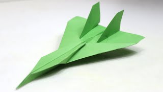 How to Make a Jet Fighter Paper Airplane that FLY FAR [upl. by Thorman597]