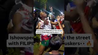 Ishowspeed DANCES on the street with FILIPINO BADJAO buskers👀🔥ishowspeed dance philippines fyp [upl. by Mazur]