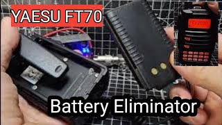 YAESU FT70D  BATTERY ELIMINATOR [upl. by Martreb]