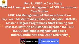 UNISA A Case Study Unit 4 Block4 MDE 414 1ST YR MADE STRIDE ignou ignouassignment openschool [upl. by Gilmour]