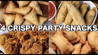 4 Must Try Crispy Veg Party Starter Snacks Recipes  4 Evening Tea Time Snack Recipes [upl. by Ititrefen]