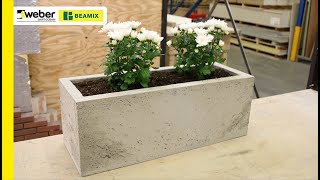 DIY Betonnen plantenbak van Lichtgewicht beton [upl. by Rabah]