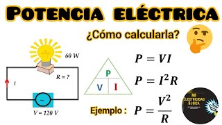 Cómo calcular la POTENCIA ELÉCTRICA [upl. by Nosmas]