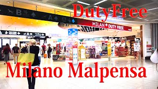 【Airport Tour】2023 Milano Malpensa Airport Duty Free Shopping Area [upl. by Cheri]