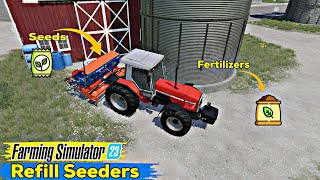 How to Fill Seed Fertilizer amp Herbicide in Farming Simulator 23 ll Tutorial Gudie ll FS23 Guide ll [upl. by Naloj321]