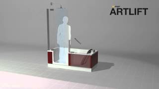 Artweger ARTLIFT Duschbadewanne  shower bath  Duschen Baden Hebesitz [upl. by Cosenza]