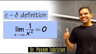 Epsilon delta limit Example 4 Limits at infinity [upl. by Bartle]