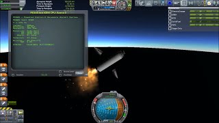 KSP  Realism Overhaul autopilot in kOS using Powered Explicit Guidance [upl. by Ardnekan267]