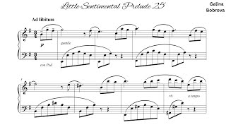 Galina Bobrova «Little Sentimental Prelude 25» for piano [upl. by Leksehc185]