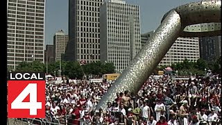 From the Vault Coverage from 1997 Red Wings Stanley Cup victory parade in Detroit [upl. by Velda]