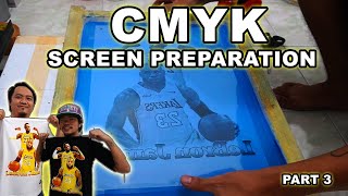 CMYK Screen Preparation for Screen Printing  Part 3  Lebron James Design [upl. by Isma427]