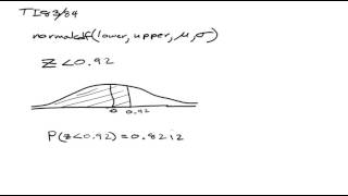 Standard Normal Distribution on TI83 [upl. by Vernon]