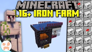 Minecraft 116 IRON FARM TUTORIAL  Efficient Easy Compact [upl. by Noid213]