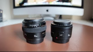 Canon EF 50mm f18 vs 50mm f14  Comparativa [upl. by Nerok402]