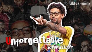 Unforgettable X unforgettable PnB rock  Remix TikTok version [upl. by Anelahs]