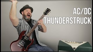 ACDC Thunderstruck Guitar Lesson  Tutorial [upl. by Jerrilyn]