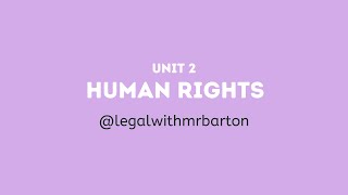 Unit 2 Aos3 VCE Legal Studies  Human Rights Part two [upl. by Ttezzil789]