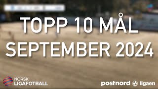 Topp 10 mål fra september  PostNordligaen [upl. by Klement]