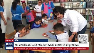 VICEMINISTRA VISITA ICA PARA SUPERVISAR ALIMENTOS DE QLIWARMA [upl. by Mich]