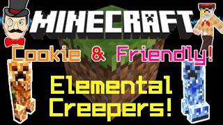 Minecraft Mods  ELEMENTAL CREEPERS Mod Friendly Tameable Creeper with Cookies [upl. by Tremaine]