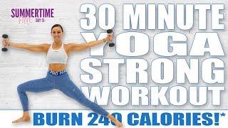 30 Minute Yoga Strong Workout 🔥Burn 240 Calories 🔥Sydney Cummings [upl. by Atis]