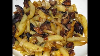 Cuisiner des champignons selon une recette simple avec des frites a suivre regardé la vidéo suivante [upl. by Eilyk902]