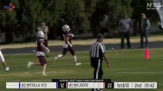 State FB Melrose vs Mesilla Valley 8man Final NFHS [upl. by Eisor877]