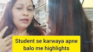 Ghar pe hi kare highlight easy way me bahut hi asan tarka  for beginners sunshinewithsung [upl. by Reviel759]