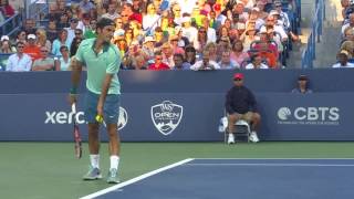 COURTSIDE with Federer and Monfils [upl. by Eelhsa]