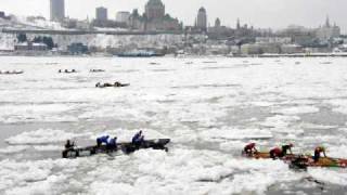 Ice Canoe Race Quebec City Canada  Tim Van Horn [upl. by Schick797]