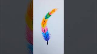 Easy Feather Art Drawing  Oil Pastels Painting yt art shorts ytshorts diy MissAgrawal21kids [upl. by Armillas]