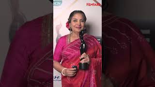 ShabanaAzmi post bagging the Black Lady for Best Actor In a Supporting Role Female [upl. by Flanagan]