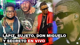 Lápiz Sujeto Don Miguelo y Secreto  EN VIVO  BANÍ [upl. by Ennahtebazile94]