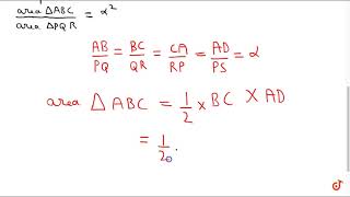 The area of two similar triangles are in ratio of the squares of the corresponding altitudes [upl. by Vaish213]