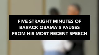 Just Five Straight Minutes Of Obama Pauses [upl. by Arhas]