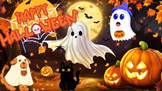 Happy Helloween 🎃👻🎶  kids fun song  cartoon video for learning [upl. by Nalak171]