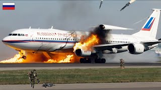 HUGE Explosion at Moscow Airport Putins Presidential Plane Attacked by US and Ukrainian Troops [upl. by Ydniw33]