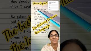 let’s learn English with a beautiful song  lyrics languagelearning shorts [upl. by Lowrie329]