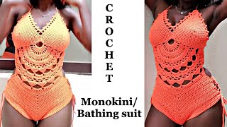 How To Crochet A Bathing Suit  mandala Crochet Monokini  Crochet One Piece  Crochet Costume [upl. by Nyliuqcaj]