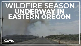 Wildfire season already underway in eastern Oregon [upl. by Wivinah]