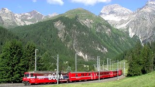 Bergün to Preda Albula Railway climbs 400m toward Albula Pass with Loop Tunnels Swiss [upl. by Rew751]